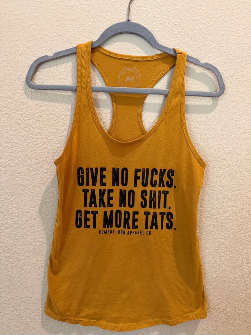 Women's Mustard Yellow Racerback Tank - Bold Statement